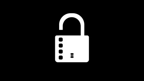 Lock Unlock High Security Icon Motion Graphic Animation 스톡 동영상 314298350