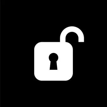 Lock unlock icon ui simple style flat illustration Stock Illustration