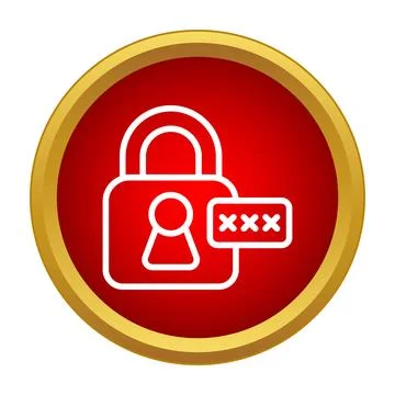 Lock with user login and password protection concept Stock Illustration