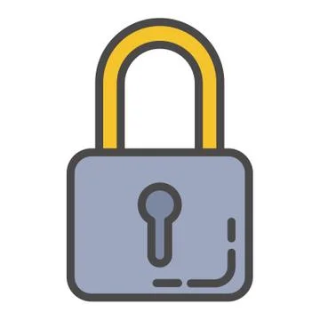 Lock vector icon for computer and mobile phone apps Stock Illustration