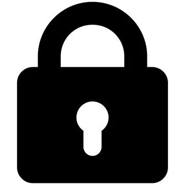 Lock Vector Icon Flat Illustration Stock Illustration