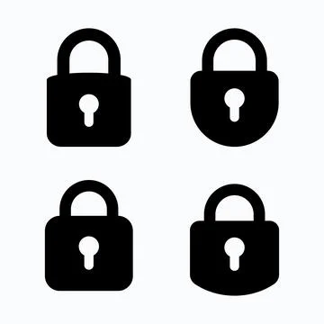Lock vector icon, padlock icon, vector isolated symbol Stock Illustration
