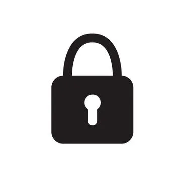 Lock vector icon on white isolated background. Stock Illustration
