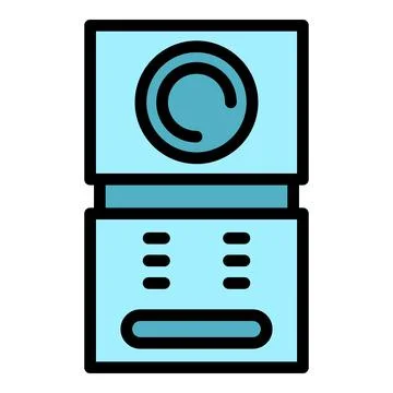 Lock video intercom icon vector flat Illustrazione stock