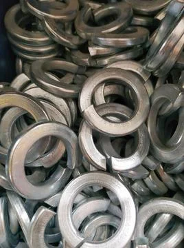 Lock washers for screws and washers Stock Photos