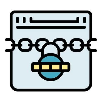 Lock web site icon vector flat Stock Illustration