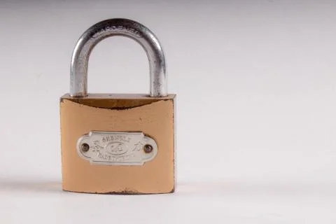 Lock on white background Stock Photos