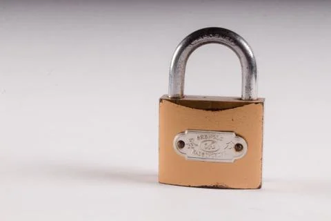 Lock on white background Stock Photos