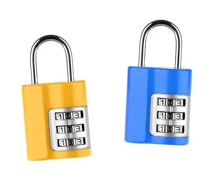 Lock on a white background Stock Photos