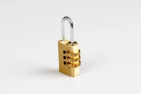 Lock on the white - security Stock Photos
