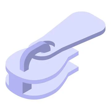 Lock zipper pull icon, isometric style Stock Illustration