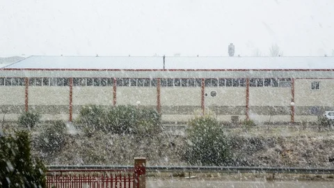 Lockdown, 20 Seconds Or Greater, Winter, Snow, Outdoors, Day, Car, Warehouse, Stock Footage 94009620