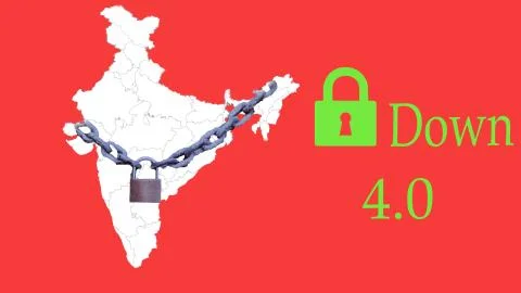 Lockdown 4.0 in India because of the corona virus pandemic Stock Illustration