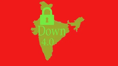Lockdown 4.0 in India because of the corona virus pandemic Stock Illustration