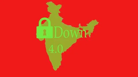 Lockdown 4.0 in India because of the corona virus pandemic Stock Illustration