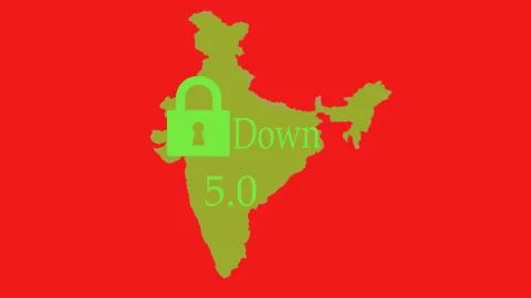 Lockdown 5.0 in India because of the corona virus pandemic Stock Illustration