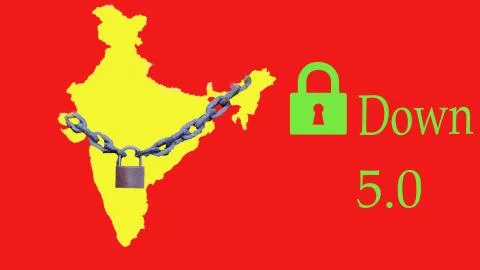 Lockdown 5.0 in India because of the corona virus pandemic Stock Illustration