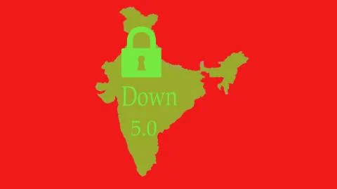 Lockdown 5.0 in India because of the corona virus pandemic Stock Illustration