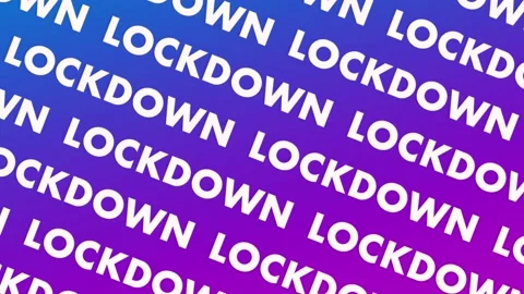 Lockdown announcement. simple word animation . Animated video Stock Footage 165452164