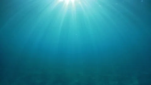 Lockdown Close-Up Beautiful Shot Of Sunlight Falling Underwater - Big Island, Video stock 154633078