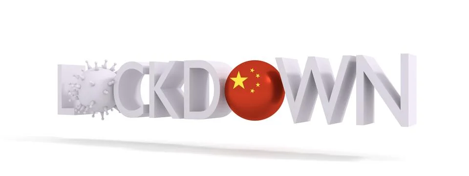 Lockdown concept illustration Stock Illustration