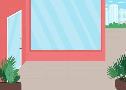 Lockdown flat color vector illustration Stock Illustration