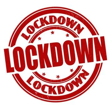 Lockdown grunge rubber stamp Stock Illustration