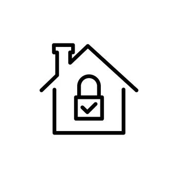 Lockdown line icon for business website,apps, and many more Stock Illustration