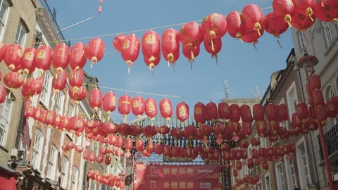 Lockdown London, Empty Chinatown in Soho London during coronavirus pandemic and Stock Footage 127966287