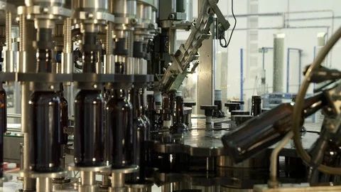 Lockdown, Medium Shot, 20 Seconds Or Greater, Indoors, Day, Industry, Bottle, Stock Footage 94029200