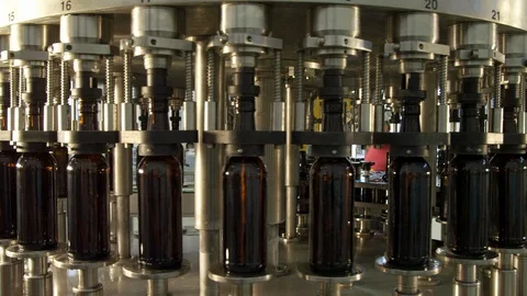 Lockdown, Medium Shot, 20 Seconds Or Greater, Industry, Bottle, Indoors, Day, Stock Footage 94029222
