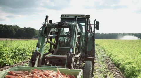 Lockdown, MS man getting out of a tractor on an organic farm and walking Stock Footage