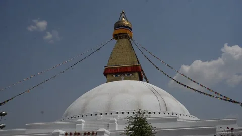 LOCKDOWN NEPAL: BOUDHA STUPA  스톡 동영상 138974978