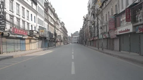 LOCKDOWN NEPAL: NEWROAD KATHMANDU Stock Footage 138974797
