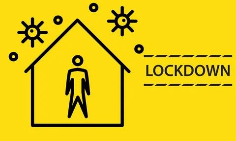 Lockdown pandemic COVID-19 vector illustration Stock Illustration