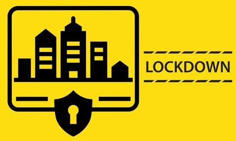 Lockdown pandemic COVID-19 vector illustration Stock Illustration