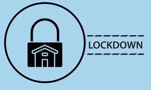Lockdown pandemic COVID-19 vector illustration Stock Illustration