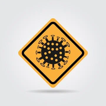 Lockdown pandemic stop sing coronavirus 2019 nCov icon. Virus and epidemic Stock Illustration