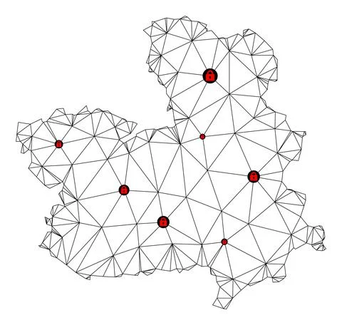 Lockdown Polygonal Carcass Mesh Vector Map of Castile-La Mancha Province Stock Illustration