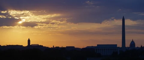 Lockdown of Scenery of Washington DC Area at Night (Shot on RED) Video stock 101256002