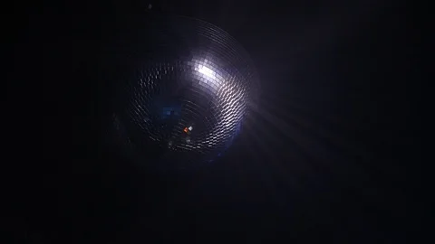 Lockdown shot of disco ball hanging on ceiling Stock-Footage 120156545