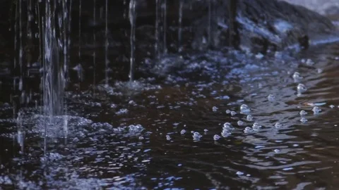 Lockdown Shot Of Waterfall In Forest Stock Footage 79655065