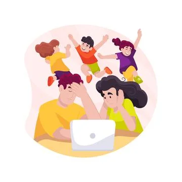 Lockdown stress isolated cartoon vector illustration. Stock Illustration