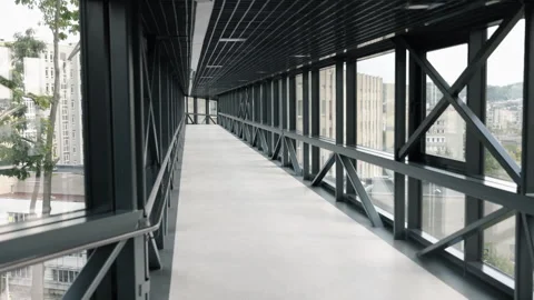 Lockdown, structural design, glass connection. Stock Footage 314656307