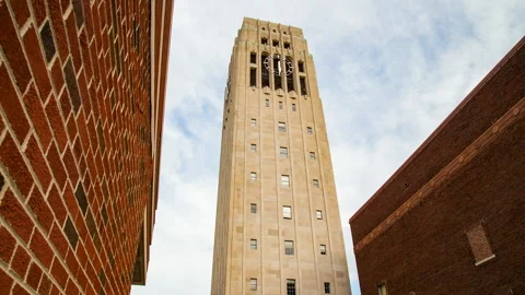 Lockdown Tall Tower Of University Of Mic... | Stock Video | Pond5