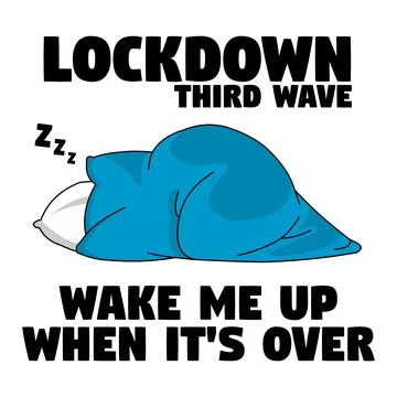 Lockdown third wave Stock Illustration