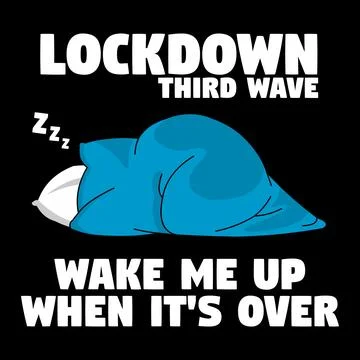Lockdown third wave Stock Illustration