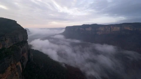 Lockdown Time-lapse: Cloud Passing Above the Blue Mountains-Blue Mountains, Aust Stock Footage 149138720