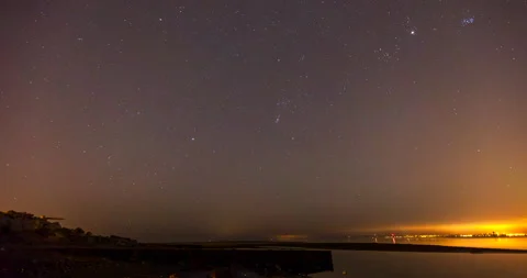 Lockdown Time Lapse Scenic View Of Comets Moving In Sky During Night - Stock Footage 160321543