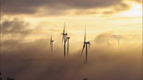 Lockdown Time Lapse Shot Of Dramatic Clouds At Power Station During Sunset - Video stock 166237829